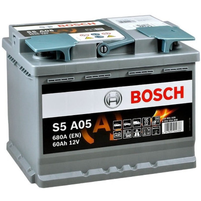 Акумулятор Bosch S5 AGM 12В 60А·год 680А R+ (0 092 S5A 050)