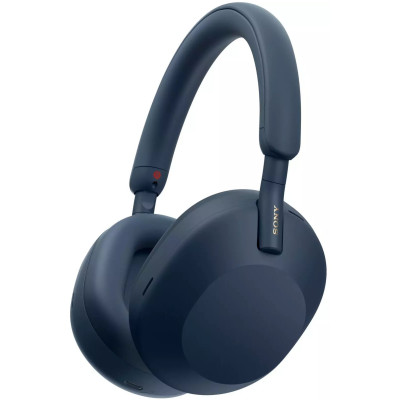 Навушники Over-ear Sony WH-1000XM5 BT 5.2, ANC, Hi-Res, AAC, LDAC, Wireless, Mic, Синій
