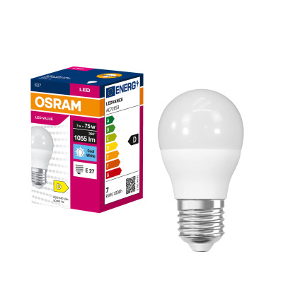 Лампа OSRAM LED VALUE CLASSIC P E27 7Вт 4000K 1055Лм Лампа OSRAM LED VALUE CLASSIC P E27 7Вт 4000K 1055Лм