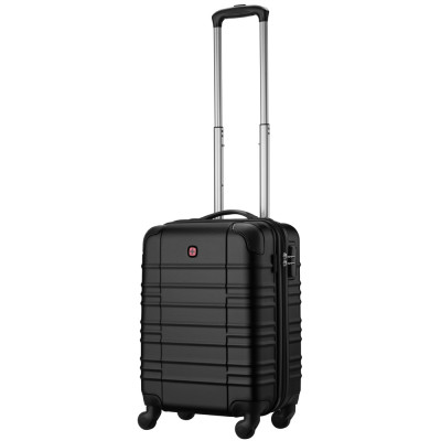 Валіза Wenger, Amplar, мала, пластик, 4 колеса, чорна Валіза Wenger, Amplar, мала, пластик, 4 колеса, чорна