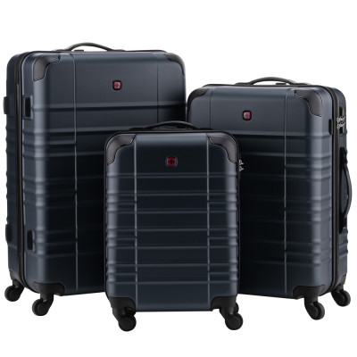 Набір валіз Wenger, Amplar 3 в 1, (S,M,L), пластик, 4 колеса, синій Набір валіз Wenger, Amplar 3 в 1, (S,M,L), пластик, 4 колеса, синій