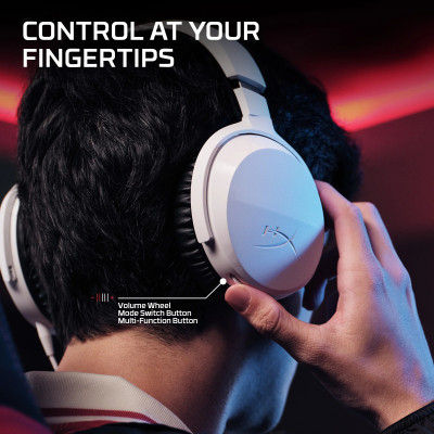 Гарнітура ігрова HyperX Cloud Stinger 3, WL/BT/USB-A/USB-C, 0.5м, чорний