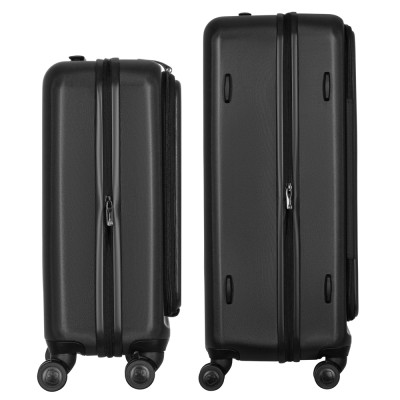 Набір валіз Wenger Skyon Hardside, полікарбонат, (S+L), TSA, 4 колеса, розширення, чорний
