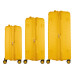 Набір валіз 2E, Aero, поліпропілен, (L+M+S), TSA, 4 колеса, EXP, бурштиново-жовтий Набір валіз 2E, Aero, поліпропілен, (L+M+S), TSA, 4 колеса, EXP, бурштиново-жовтий