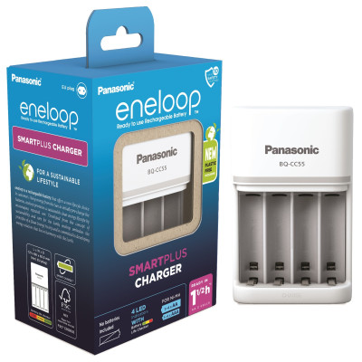 Зарядний пристрій Panasonic Smart-Quick Charger, для АА/ААА акумуляторів Зарядний пристрій Panasonic Smart-Quick Charger, для АА/ААА акумуляторів