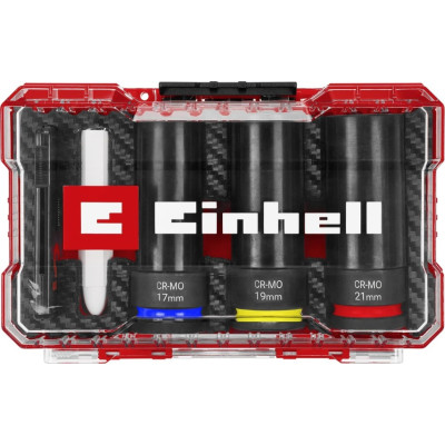 Набір ударних торцевих головок Einhell 80мм 1/2 Набір ударних торцевих головок Einhell 80мм 1/2