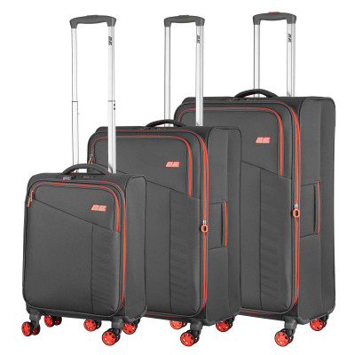 Набір валіз 2E, Trek, (L+M+S), TSA, 4 колеса, + 3 рюкзаки Cabin (2E-BPET-CABIN-GR), поліестр, сірий Набір валіз 2E, Trek, (L+M+S), TSA, 4 колеса, + 3 рюкзаки Cabin (2E-BPET-CABIN-GR), поліестр, сірий