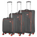 Набір валіз 2E, Trek, (L+M+S), TSA, 4 колеса, + 3 рюкзаки Cabin (2E-BPET-CABIN-GR), поліестр, сірий Набір валіз 2E, Trek, (L+M+S), TSA, 4 колеса, + 3 рюкзаки Cabin (2E-BPET-CABIN-GR), поліестр, сірий