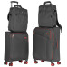 Набір валіз 2E, Trek, (M+S), TSA, 4 колеса, + 2 рюкзаки Cabin (2E-BPET-CABIN-GR), поліестр, сірий