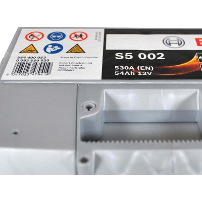 Акумулятор Bosch S5 12В 54А·год 530А R+ (0 092 S50 020)