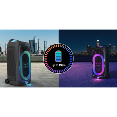 Акустична система Samsung MX-ST50F 240Вт, 2.0, BT, USB, 3.5 Mini Jack, IPX4, Party Lights+, SBC, AAC, чорний