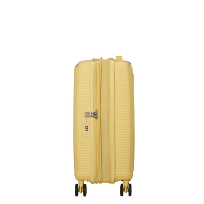 Валіза American Tourister, Soundbox, поліпропілен, мала, 55см, 35.5/41л, TSA, 4 колеса, EXP, пастельно-жовтий Валіза American Tourister, Soundbox, поліпропілен, мала, 55см, 35.5/41л, TSA, 4 колеса, EXP, пастельно-жовтий