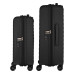 Набір валіз 2E, Aero, поліпропілен, (M+S), TSA, 4 колеса, EXP, чорний
