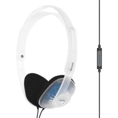 Навушники On-Ear Koss KPH30iCL, 3.5 mini-jack, Mic, 1.2м, Прозорий