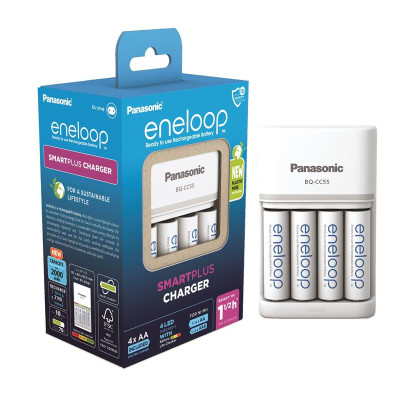 Зарядное устройство Smart-Quick Charger + Аккумулятор Eneloop NI-MH AA 2000 мАч, 4 шт.