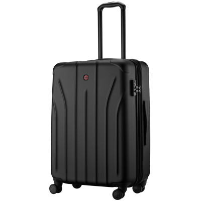 Валіза Wenger, Oryson, середня, пластик, 4 колеса, чорна