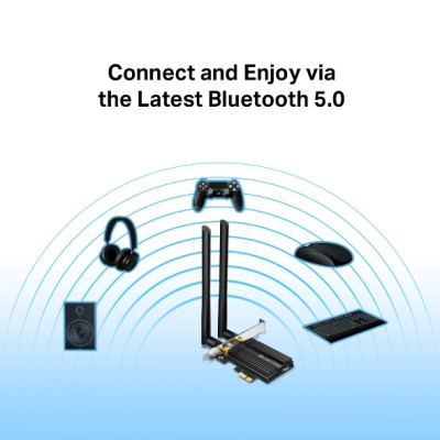 Адаптер WiFi TP-LINK Archer TX50E AX3000, PCI-Express x1, BT5.0
