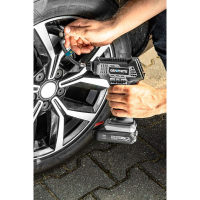 Компресор автомобільний акумуляторний GRAPHITE Energy+ 18В 7бар 0.73кг без АКБ та ЗП