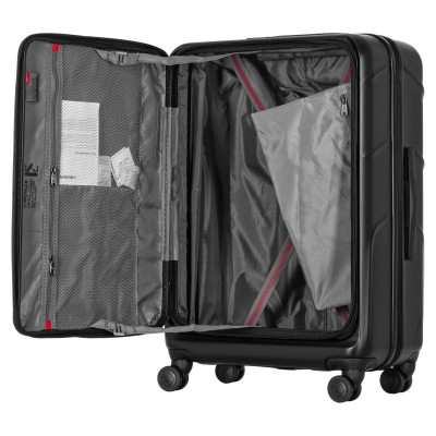 Валіза Wenger Amplix Hardside Medium, середня, полікарбонат, TSA, 4 колеса, розширення, чорний