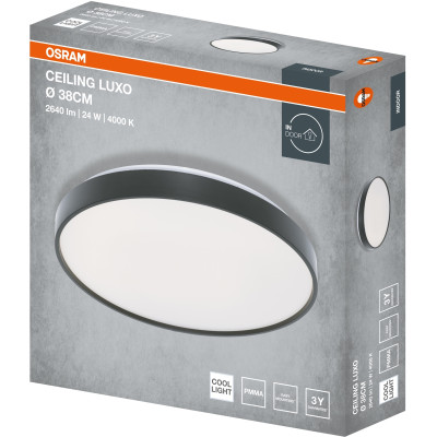 Світильник накладний OSRAM CEILING LUXO 24Вт 4000К чорний