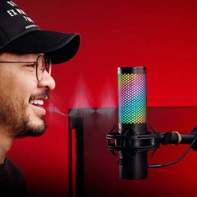 Мікрофон геймінговий HyperX QuadCast 2 S, Omni/Uni/Bi, USB-A, 3м, NGenuity, RGB, чорний Мікрофон геймінговий HyperX QuadCast 2 S, Omni/Uni/Bi, USB-A, 3м, NGenuity, RGB, чорний