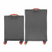 Набір валіз 2E, Trek, (M+S), TSA, 4 колеса, + 2 рюкзаки Cabin (2E-BPET-CABIN-GR), поліестр, сірий