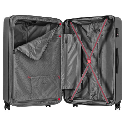 Валіза Wenger, Motion, полікарбонат, гігант, 81см, 135/157л, TSA, 4 колеса, сірий Валіза Wenger, Motion, полікарбонат, гігант, 81см, 135/157л, TSA, 4 колеса, сірий