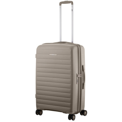 Валіза 2E, Aero, поліпропілен, середня, 63/78 л, TSA, 4 колеса, EXP, сіро-коричневий