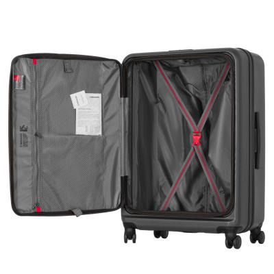 Валіза Wenger Skyon Hardside Large, велика, полікарбонат, TSA, 4 колеса, розширення, сірий