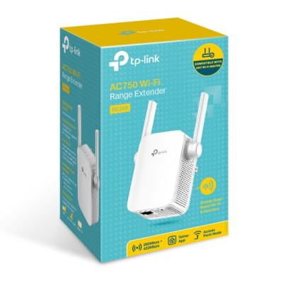 Розширювач покриття WiFi TP-LINK RE205 AC750 1хFE LAN, MESH