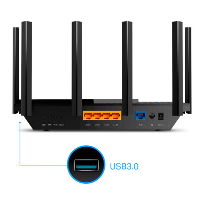 Маршрутизатор TP-LINK ARCHER AX73 AX5400, 4xGE LAN, 1xGE WAN, 1xUSB 3.0, MESH