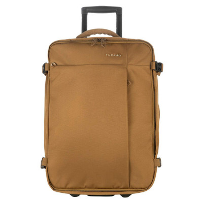 Сумка дорожня на 2-х колесах, Tucano Tugo S Trolley, 34л, поліестер, коричнева