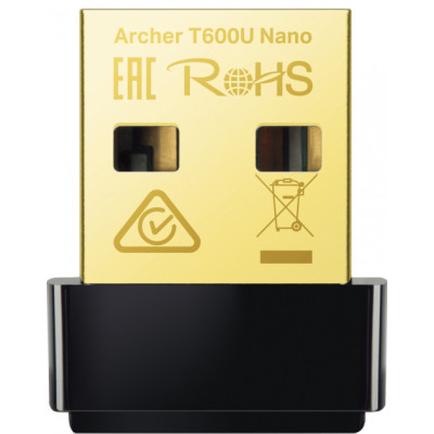 Адаптер WiFi TP-LINK Archer T600U nano AC600, USB