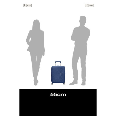 Валіза American Tourister, Soundbox, поліпропілен, мала, 55см, 35.5/41л, TSA, 4 колеса, EXP, темно-синій Валіза American Tourister, Soundbox, поліпропілен, мала, 55см, 35.5/41л, TSA, 4 колеса, EXP, темно-синій