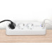 Блок розеток DIGITUS Office, 3xSchuko, 2xUSB-A, 1xUSB-C, 16A, 1.5м, вилка Schuko, білий
