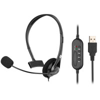 Гарнітура ПК моно On-ear 2E CH11 USB, omni-mic, 2м, чорний Гарнітура ПК моно On-ear 2E CH11 USB, omni-mic, 2м, чорний