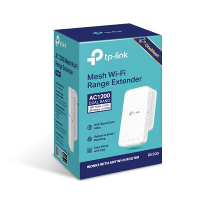 Розширювач покриття WiFi TP-LINK RE300, AC1200, MESH Розширювач покриття WiFi TP-LINK RE300, AC1200, MESH