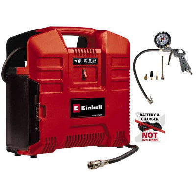Компресор автомобільний акумуляторний Einhell TE-AC 36/8 Li OF Set-Solo PXC, 36В, 130л/хв, в формі валізи, безмасляний, пістолет і шланг в комплекті, без АКБ та ЗП Компресор автомобільний акумуляторний Einhell TE-AC 36/8 Li OF Set-Solo PXC, 36В, 130л/хв, в формі валізи, безмасляний, пістолет і шланг в комплекті, без АКБ та ЗП