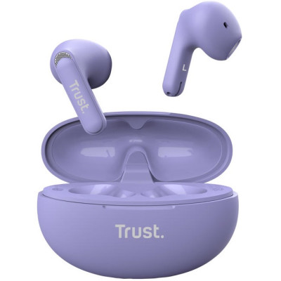 Навушники TWS Trust Yavi Earphones BT 5.3, ENC, SBC, Mic, Фіолетовий Навушники TWS Trust Yavi Earphones BT 5.3, ENC, SBC, Mic, Фіолетовий