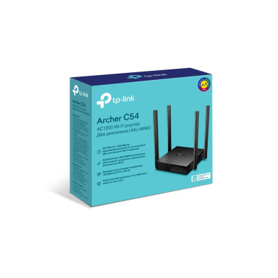 Маршрутизатор TP-LINK ARCHER C54 AC1200, 4xFE LAN, 1xFE WAN Маршрутизатор TP-LINK ARCHER C54 AC1200, 4xFE LAN, 1xFE WAN