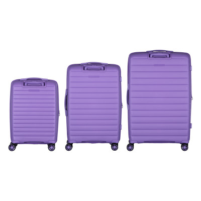 Набір валіз 2E, Aero, поліпропілен, (L+M+S), TSA, 4 колеса, EXP, лавандовий Набір валіз 2E, Aero, поліпропілен, (L+M+S), TSA, 4 колеса, EXP, лавандовий