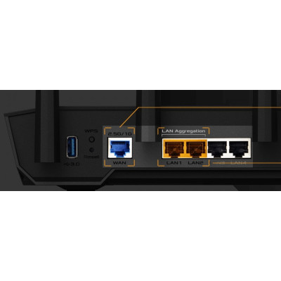 Маршрутизатор ASUS TUF-AX4200 AX4200, 4xGE LAN, 2,5xGE WAN, 1xUSB3.2, MESH