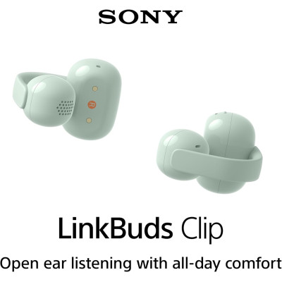 Навушники TWS Sony LinkBuds Clip BT 5.3, IPX4, SBC, AAC, Mic, Зелений