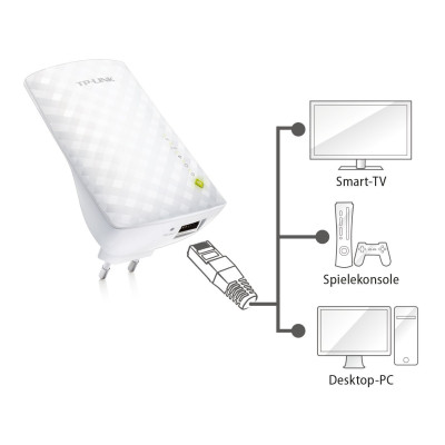 Розширювач покриття WiFi TP-LINK RE200 AC750, 1хFE LAN, MESH Розширювач покриття WiFi TP-LINK RE200 AC750, 1хFE LAN, MESH