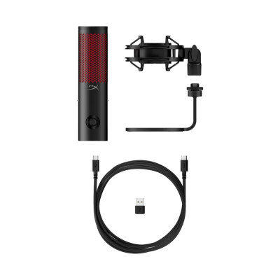 Мікрофон геймінговий HyperX QuadCast 2, Omni/Uni/Bi, USB-A, 3м, RGB, чорний Мікрофон геймінговий HyperX QuadCast 2, Omni/Uni/Bi, USB-A, 3м, RGB, чорний