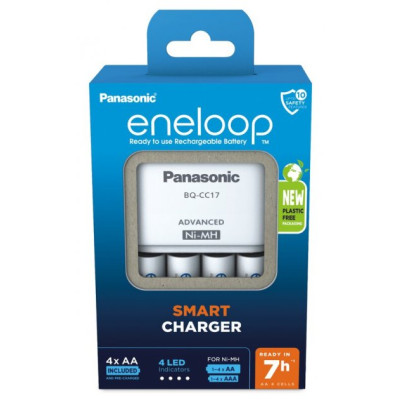 Зарядний пристрій Panasonic Advanced Charger+ Акумулятор Eneloop NI-MH  AA 2000 мАг, 4 шт.