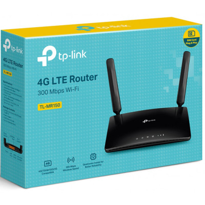 Маршрутизатор TP-LINK TL-MR150 N300, 4G/LTE, 3xFE LAN, 1xFE WAN