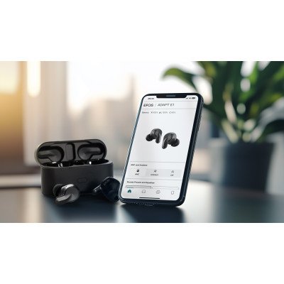 Навушники TWS EPOS ADAPT E1, BT 5.3, ANC, IPX5, SBC, AAC, Microsoft Teams, Zoom, Google Meet, Webex, Mic, Чорний
