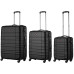 Набір валіз Wenger, Amplar 3 в 1, (S,M,L), пластик, 4 колеса, чорний