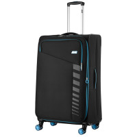 Валіза 2E, Trek, поліестер, велика, 97/117л, TSA, 4 колеса, EXP, чорний